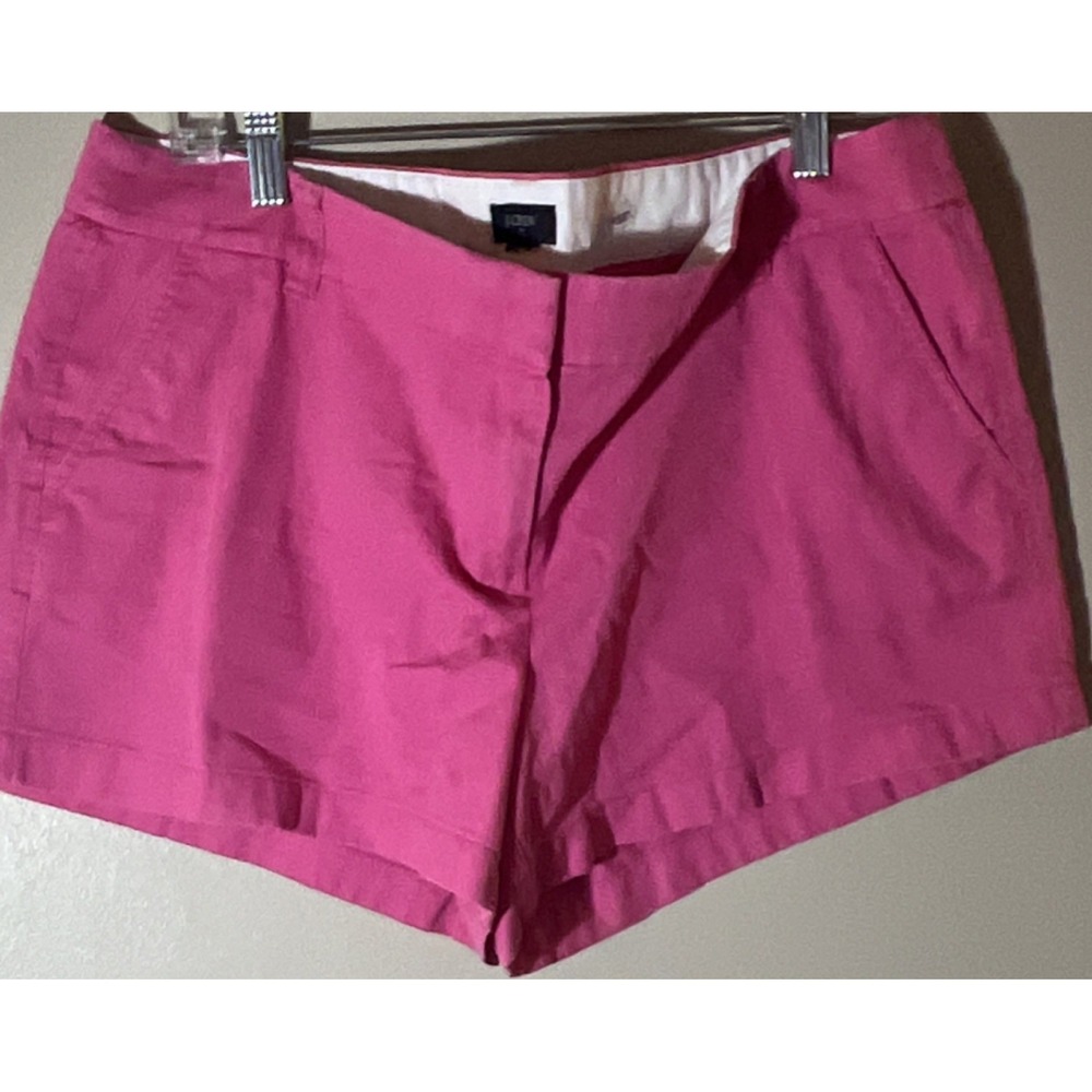 J.CREW Women's Pink Chino Shorts Classic Fit Size‎ 12 Cotton 3" Inseam Pockets